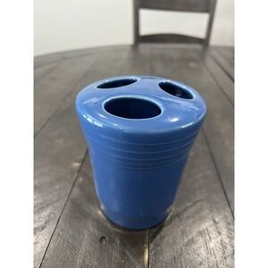 Homer Laughlin  Fiesta Lapis Blue  Toothbrush Holder Flower Frog